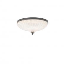  S6016-700O - Roma 16in LED 3000K/3500K/4000K 120V-277V Flush Mount in Aged Brass with Clear Optic Crystal