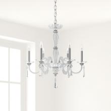  CF1006N-51H - Savannah 6 Light 110V Chandelier in Black with Clear Heritage Crystal