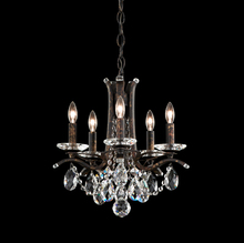  VA8304N-59H - Vesca 5 Light 120V Chandelier in Ferro Black with Clear Heritage Handcut Crystal