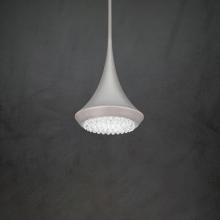  S5508-709O - Verita 8in LED 3000K/3500K/4000K 120V-277V Mini Pendant in Soft Gold with Clear Optic Crystal