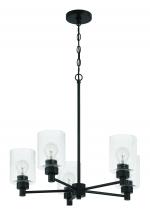  60225-FB - Lyndsey 5 Light Chandelier in Flat Black