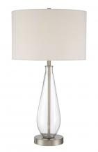 Craftmade 86243 - BL41LTX, Clear Glass and BNK Metal Base with Off White Hardback Shade