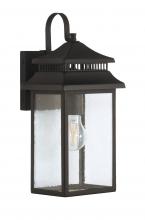 Craftmade ZA3104-TB - Crossbend 1 Light Small Outdoor Wall Lantern in Textured Black