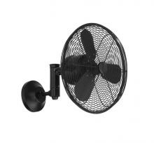  BW414FB3 - 14" Bellows IV Indoor/Outdoor (Damp) in Flat Black w/ Flat Black Blades