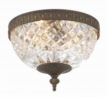  117-8-EB - Crystorama 2 Light English Bronze Crystal Flush Mount