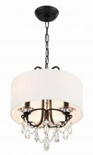  6623-MK-CL-MWP - Othello 3 Light Matte Black Mini Chandelier