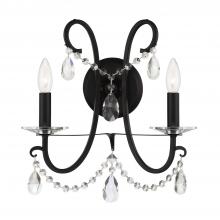  6822-MK-CL-MWP - Othello 2 Light Matte Black Sconce