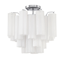 Crystorama ADD-300-CH-WH_CEILING - Addis 4 Light Polished Chrome Semi Flush Mount