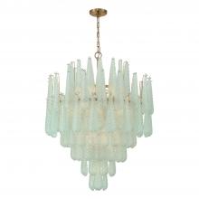  OLL-6008-AG-GR - Ollie 21 Light Aged Brass Chandelier