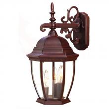 Acclaim Lighting 5032BW - Wexford Collection Wall-Mount 3-Light Outdoor Burled Walnut Light Fixture