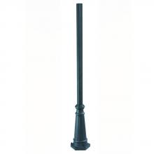  C6BK - Surface Mount Posts Collection 6 ft. Fluted Outdoor Matte Black Light Post