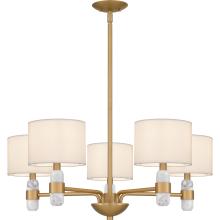 Quoizel KMB5030BWS - Kimberly 5-Light Brushed Weathered Brass Chandelier