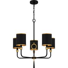  LKY5028MBK - Lockery 5-Light Matte Black Chandelier