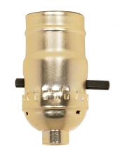  80/1000 - On-Off Push Thru Socket; 1/8 IPS; Aluminum; Brite Gilt Finish; 660W; 250V