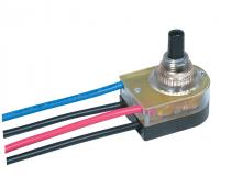  80/1356 - On-Off Lighted Push Switch; 3/8" Plastic Bushing; Single Circuit; 6A-125V, 3A-250V Rating;