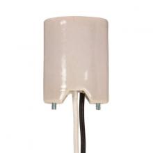  80/1530 - Keyless Porcelain Mogul Socket, Mounting Screws Held Captive, 2 Wireways, 1/2" Strip Leads