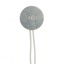  80/1668 - Porcelain Halogen Round Analog Socket; 12" Leads; GX5.3 Base; SF-1 200C Leads; 1-3/4"