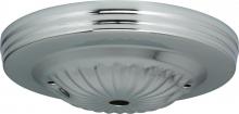  90/1681 - Ribbed Canopy; Canopy Only; Chrome Finish; 5" Diameter; 7/16" Center Hole; 2 -8/32 Bar Holes