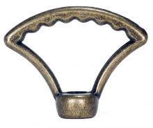  90/1729 - 2" Die Cast Fixture Loops; 1/8 IP With Wireway; Hang Straight Loop; 20lbs Max; Antique Brass