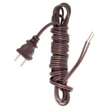  90/2035 - 12 Foot 18/2 SPT-1 105C Cord Set; Brown Finish; 72" Hank; 150 Carton; Molded Polarized Plug;