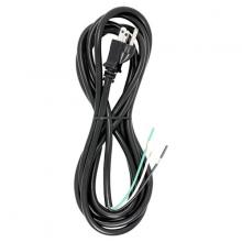  90/2325 - 10 Foot 18/3 SJT 105C Heavy Duty Cord Set; Black Finish; 50 Carton; 3 Prong Molded Plug; Stripped