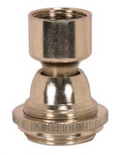  90/2337 - Solid Brass Large Hang Straight Swivel; 1/4 F Top And Bottom; 1-1/16" Ring Nut To Seat;