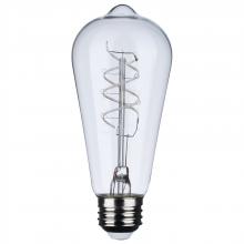  S11520 - 6 Watt LED; Reminiscent; Flex Gray Coil Filament; ST19; Medium Base; 2700K CCT; Clear; 120 Volt