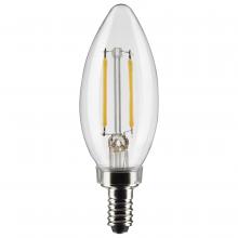  S21817 - 3 Watt B11 LED; Clear; Candelabra Base; 2700K; 200 Lumens; 120 Volt; 2-Pack