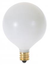  S3752 - 15 Watt G16 1/2 Incandescent; Satin White; 1500 Average rated hours; 94 Lumens; Candelabra base; 120