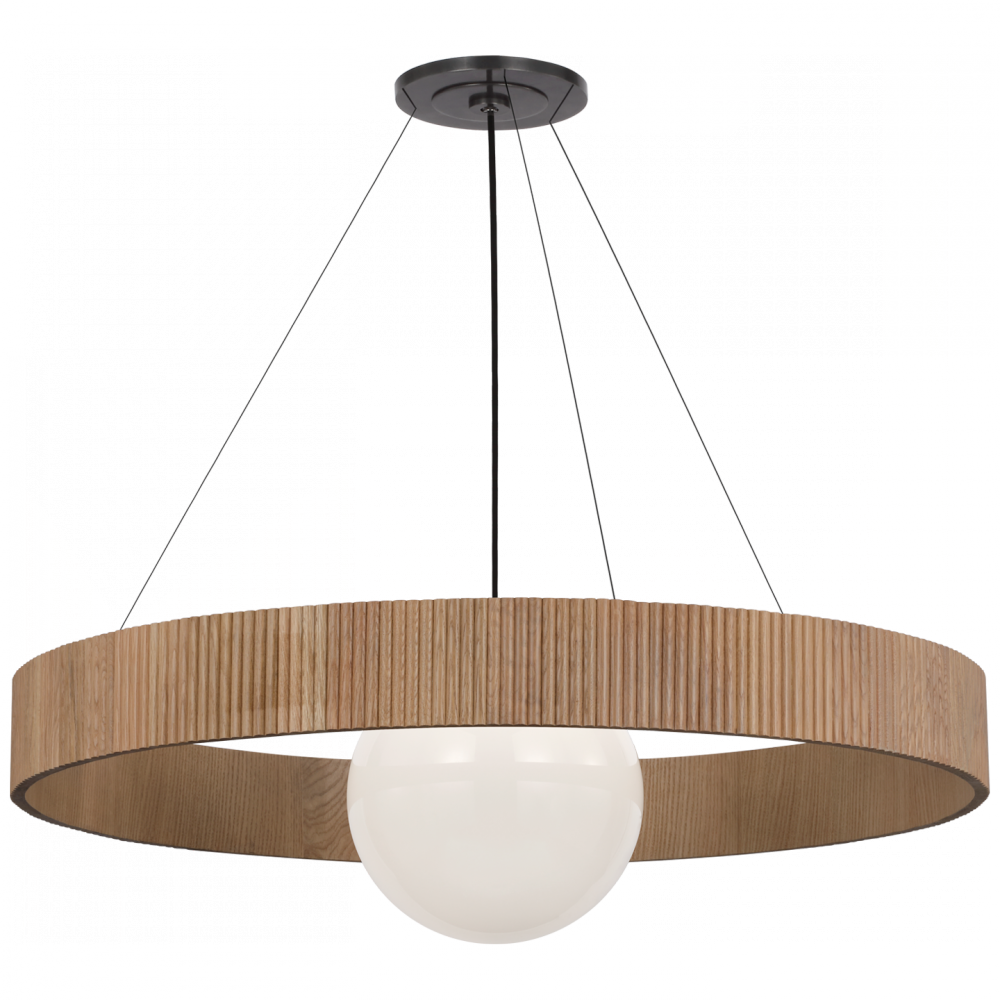 Arena 53" Ring and Globe Chandelier