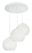  CLEP13WHRND3 - Cleo 3 Light Round Pendant,120V,White