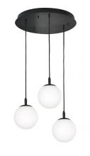  LRTP07MBBKRND3 - Loretto 3 Light Round Pendant,120V,Black