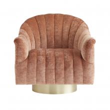  8138 - Springsteen Chair Dusty Rose Velvet Swivel