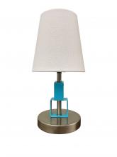  B208-SN/AZ - Bryson Mini Satin Nickel And Azure Accent Lamp