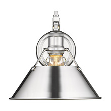 Golden 3306-1W CH-CH - Orwell CH 1 Light Wall Sconce in Chrome with Chrome shade