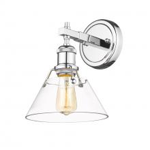 Golden 3306-BA1 CH-CLR - Orwell CH 1 Light Bath Vanity in Chrome with Clear Glass