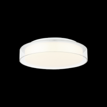 Matteo Lighting M14614WHCL - Callum White + Clear Flush Mounts