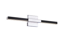 Matteo Lighting W64721MBCH - Lineare Matte Black and Chrome Wall Sconce