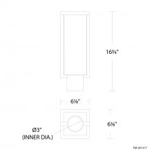  PM-W1417-35-BZ - Ledge Outdoor Post Light