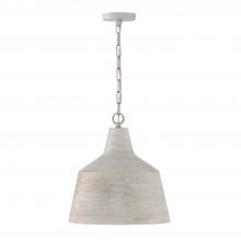 Capital 335311SC - 1-Light Tapered Metal Pendant in Stucco