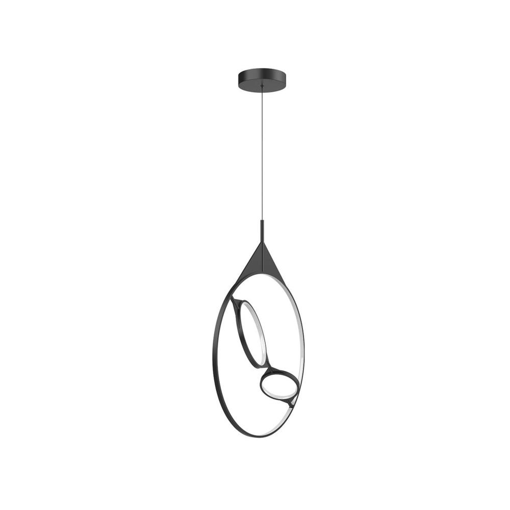 Serif 24-in Black LED Pendant