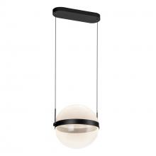  PD75912-BK/LG-3CCT - Pisces 12-in Black/Light Guide LED Pendant