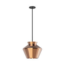  PD62013-BK/CP - Trinity 13-in Black/Copper LED Pendant