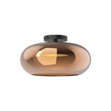 Kuzco Lighting Inc SF62014-BK/CP - Trinity 14-in Black/Copper LED Semi Flush Mount