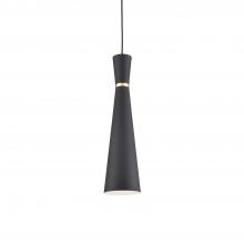  493206-BK/GD - Vanderbilt 6-in Black With Gold Detail 1 Light Pendant