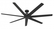  51592 - Hunter 72 inch Downtown ENERGY STAR® Matte Black Damp Rated Ceiling Fan and Wall Control