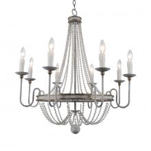  H9123-8 - Rosabella Wood Bead Chandelier