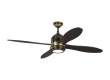 Visual Comfort & Co. Fan Collection 4TSR56BNZHABD - Metrograph 56 - Deep Bronze w Antique Brass