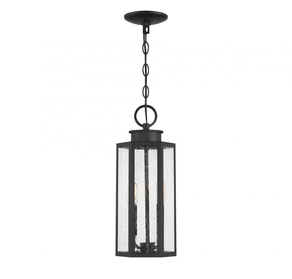 Hawthorne 2-Light Outdoor Hanging Lantern in Black