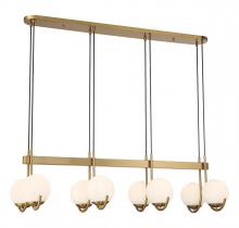  V6-L1-1347-8-322 - Abella 8-Light Linear Chandelier in Warm Brass